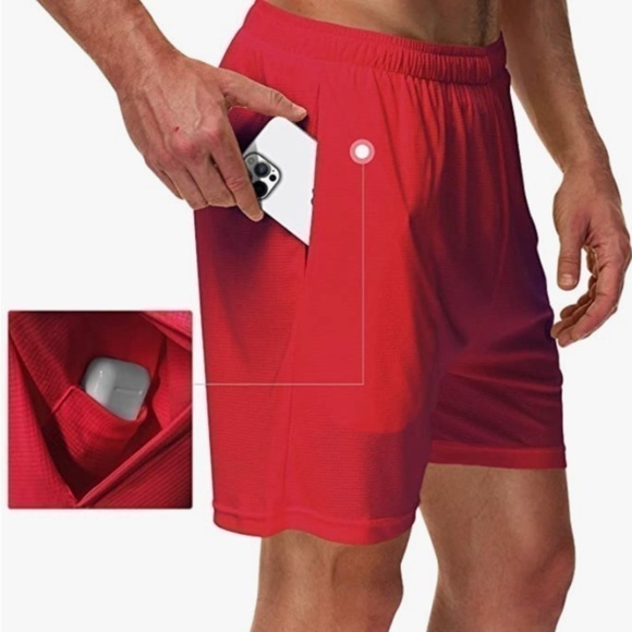 Special Magic NWT Men’s Active Air Force Blue Shorts Pockets Size-L - Picture 3 of 4